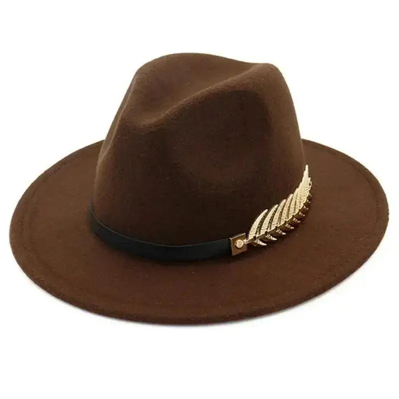Simple Fashion Formal Occasion Couples Woolen Hats Large Brimmed Jazz Hats Autumn And Winter Fashion British Vintage Top Hats