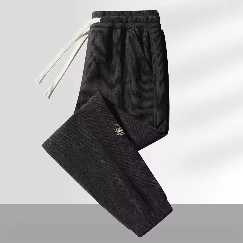 Men's Corduroy Casual Pants Elastic Waist Sports Workwear Spring Autumn Large Size Dirt Resistant Wear Resistant Sweatpants