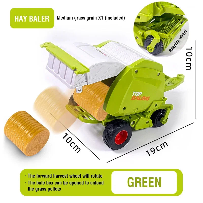 Remote Control Tractor RC Farm Truck Car Trailer 2.4G Farming Simulator Truck Miniature Farm Vehicle Toys Model Children Boy