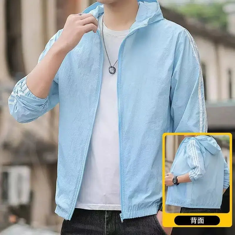 2025 New Summer Sunscreen Jacket Men's Women's Lightweight Quick-drying UV-proof Windbreaker Outdoor Camping Solid Color Tops