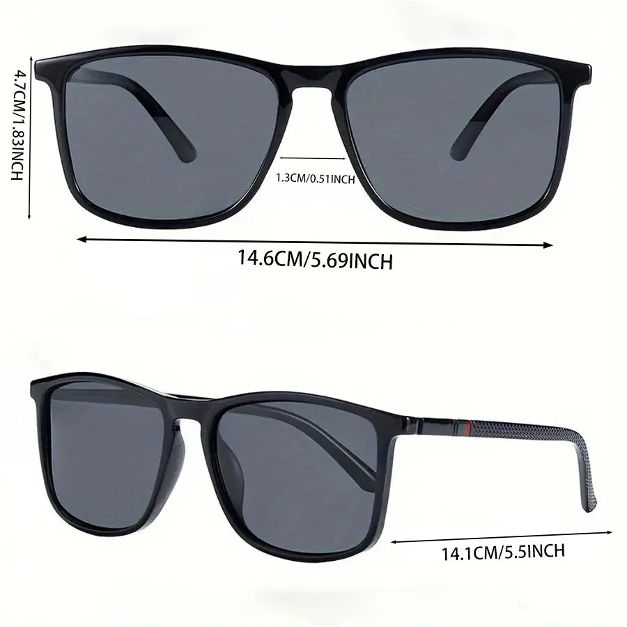 2pcs Luxury Square Vintage Polarized Cycling Sunglasses Men Women Fashion Travel Driving Fishing Sun Glasses Male Eyewear UV400