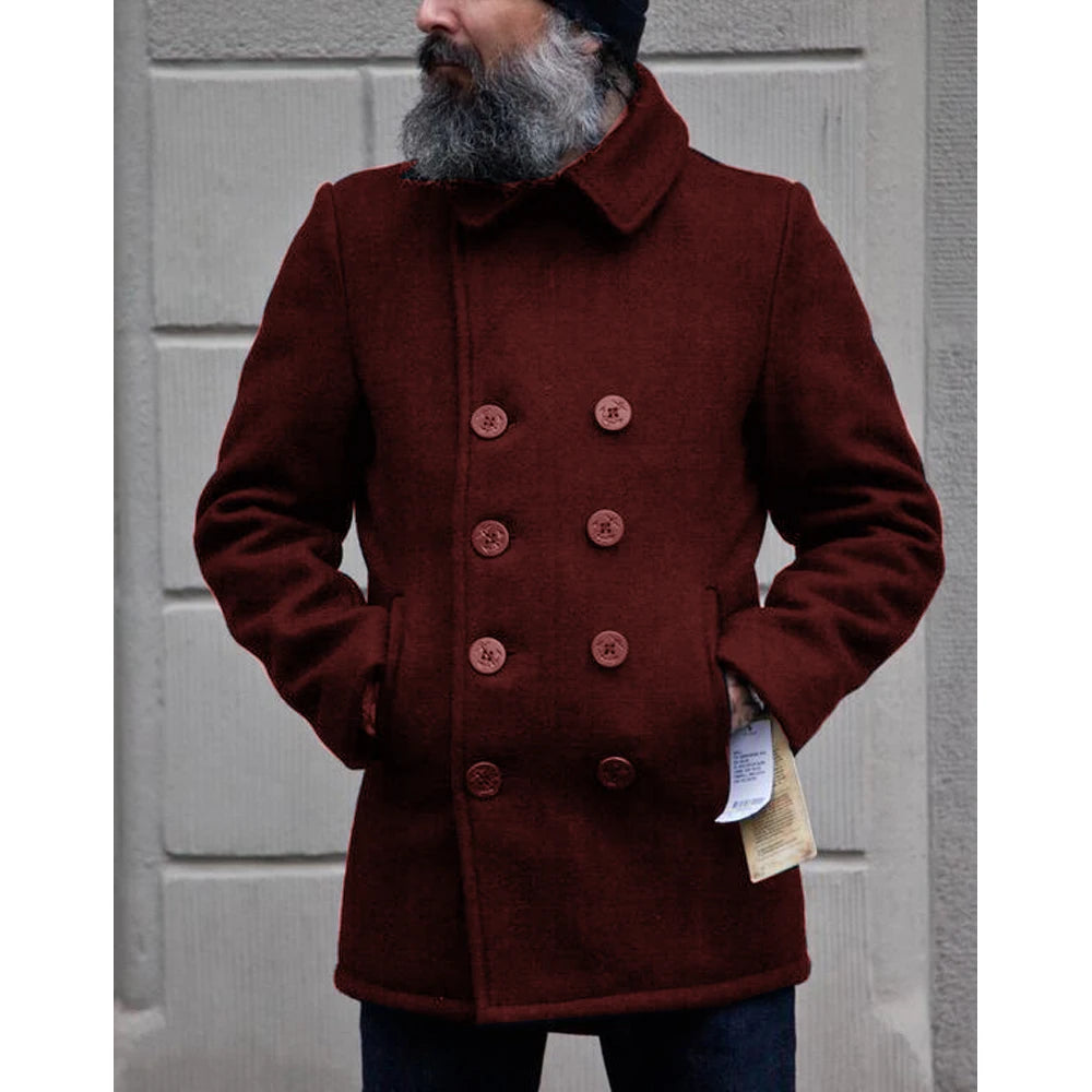 Man Jackets for Men  Autumn and Winter Woolen High-quality Hot-selling Jacket Business Casual Double-breasted Jacket Clothes