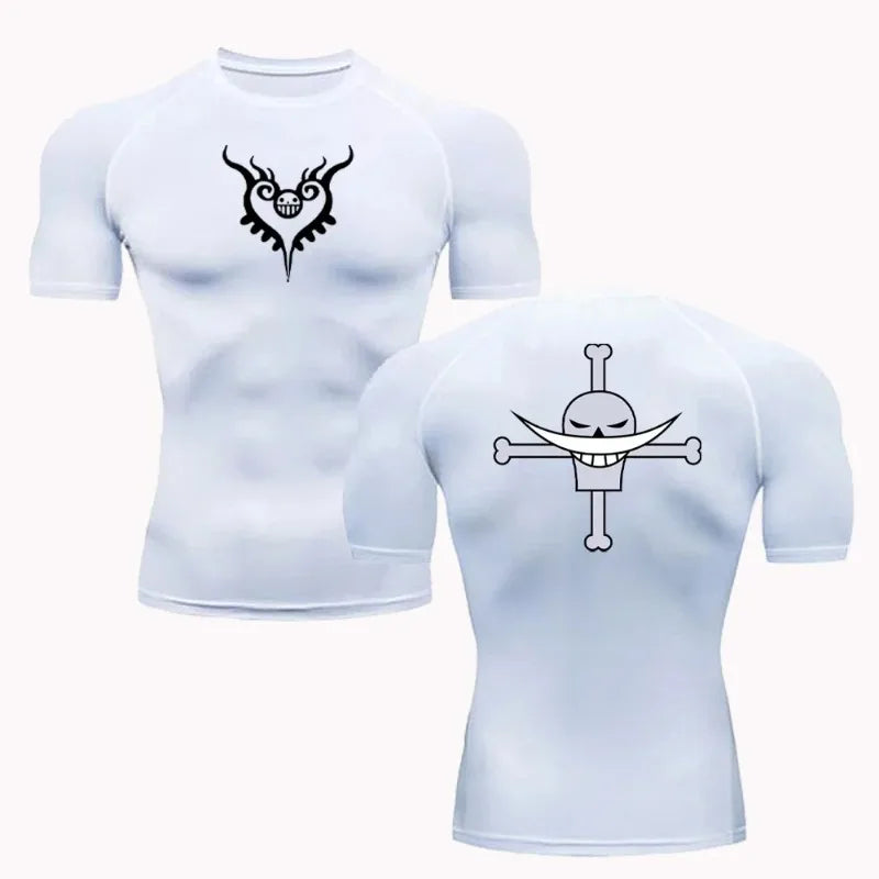 Summer Men Sun-protective Clothing T-shirt Fitness Quick-drying Running Fitness Sports Tight Rashgard High Elasticity Tight Fit