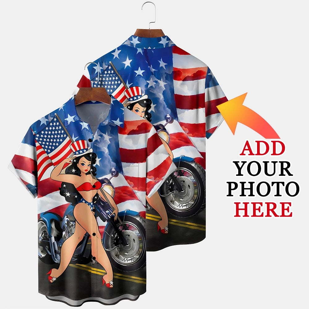 Customized Men's Shirts Summer Hawaiian Short Sleeve Women 3D Custom Design Tops T-shirt Factory Outlet Long Sleeve Shirt