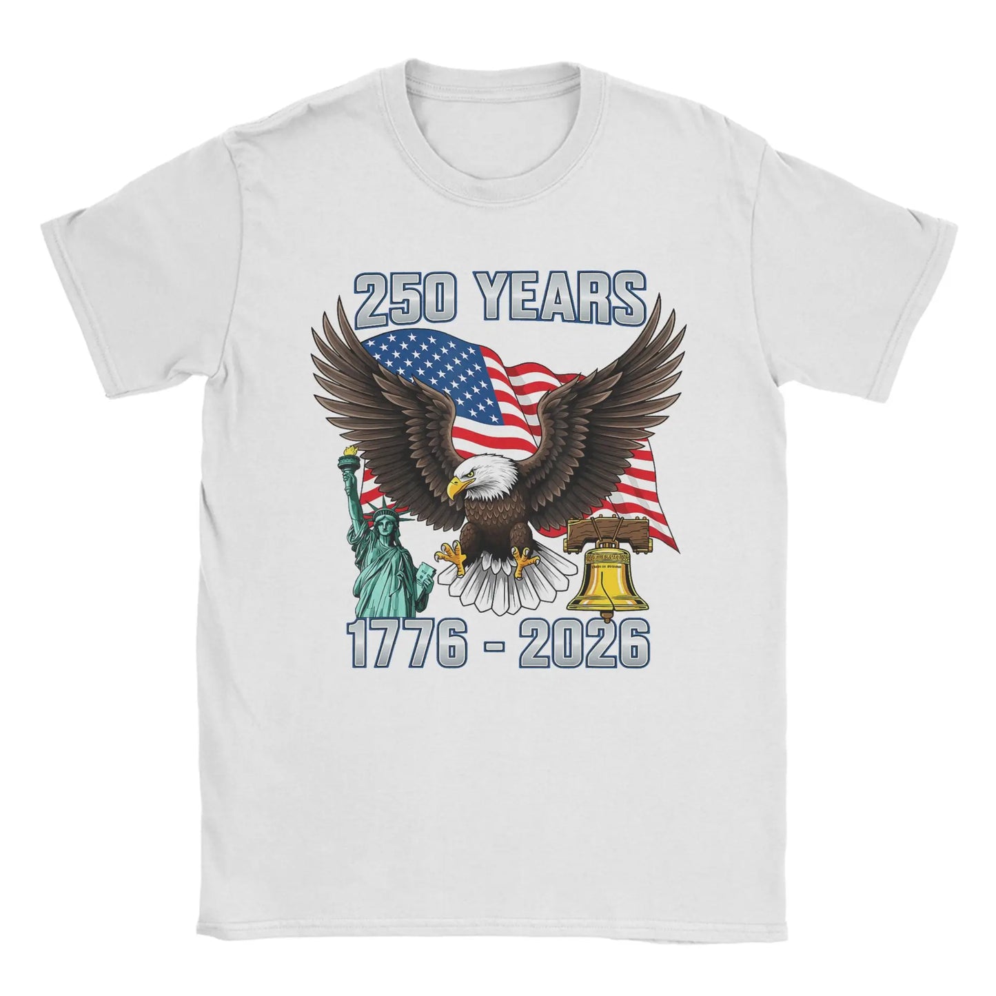 250 Years American 250th Anniversary US USA Flag 4th of July Men T Shirt  Vintage T Pure Cotton Adult Clothing
