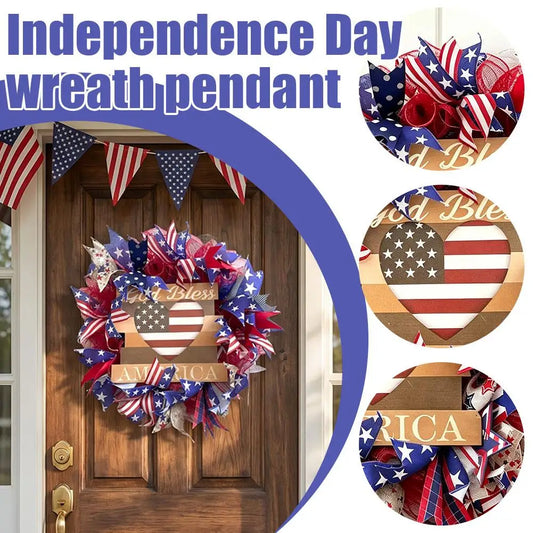 Anniversary Garland Independence Day Decor July 4Th Indoor Outdoor Door Wall Decoration Festival Home Hanging Gifts Ornament