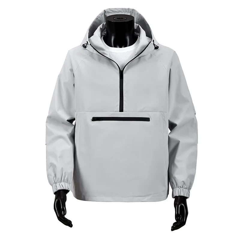 Men's Jacket Spring 2026 New Casual Versatile Fashion Hooded Tooling Jacket Top