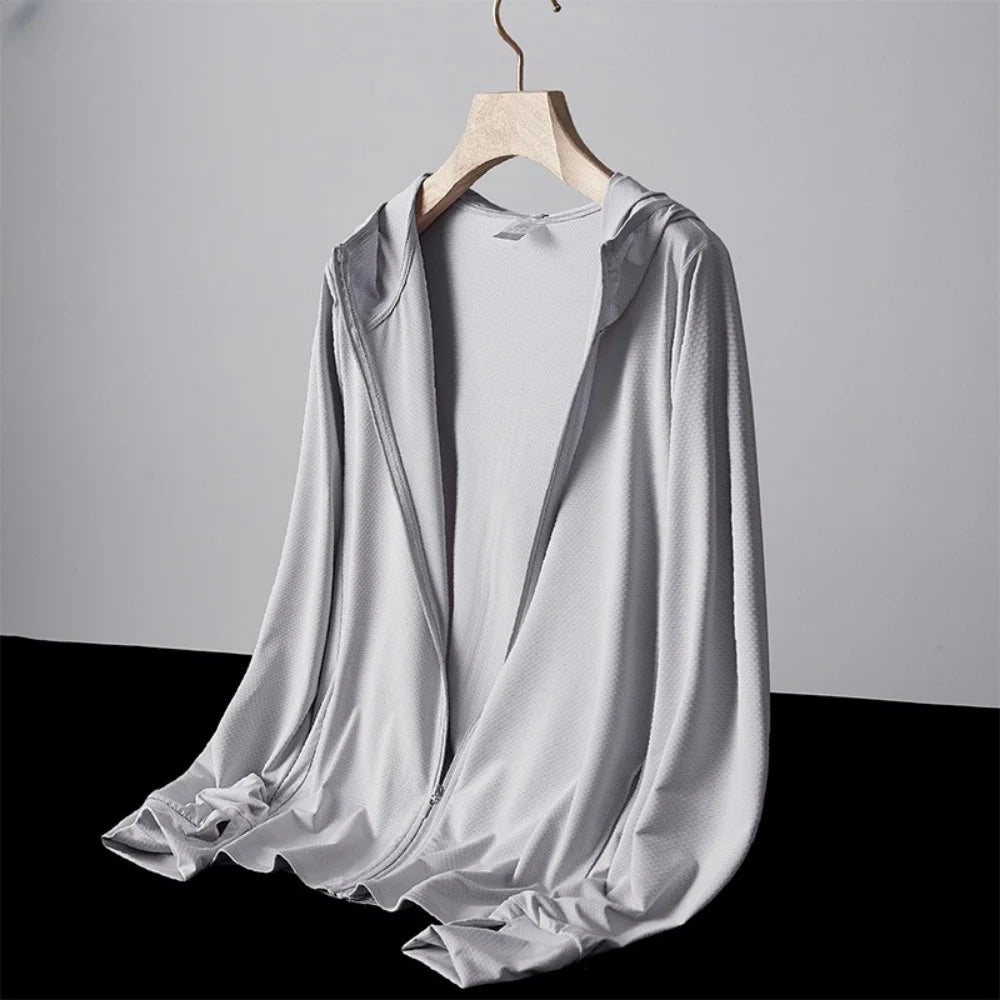 Summer Outdoor Upf50 Sun Protection Jacket For Men 2025 New Style Loose-fit Ice Silk Ultra-thin Sun Protection Clothing