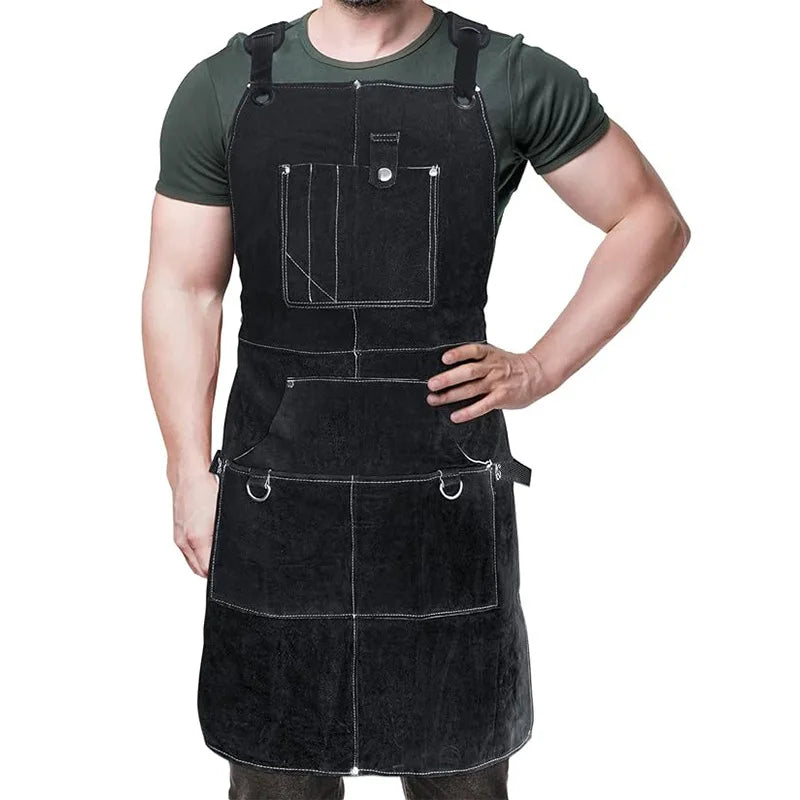 Heavy-Duty Welding Work Apron Outdoor Carpentry BBQ Maintenance Workers' Men's and Women's Work Clothes