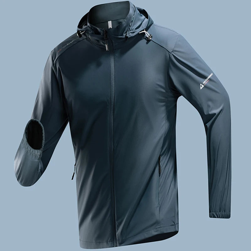 Jacket Mens Spring autumn New men sun protection coat jacket Solid color hooded Jackets casual coat Men's business coats 2368