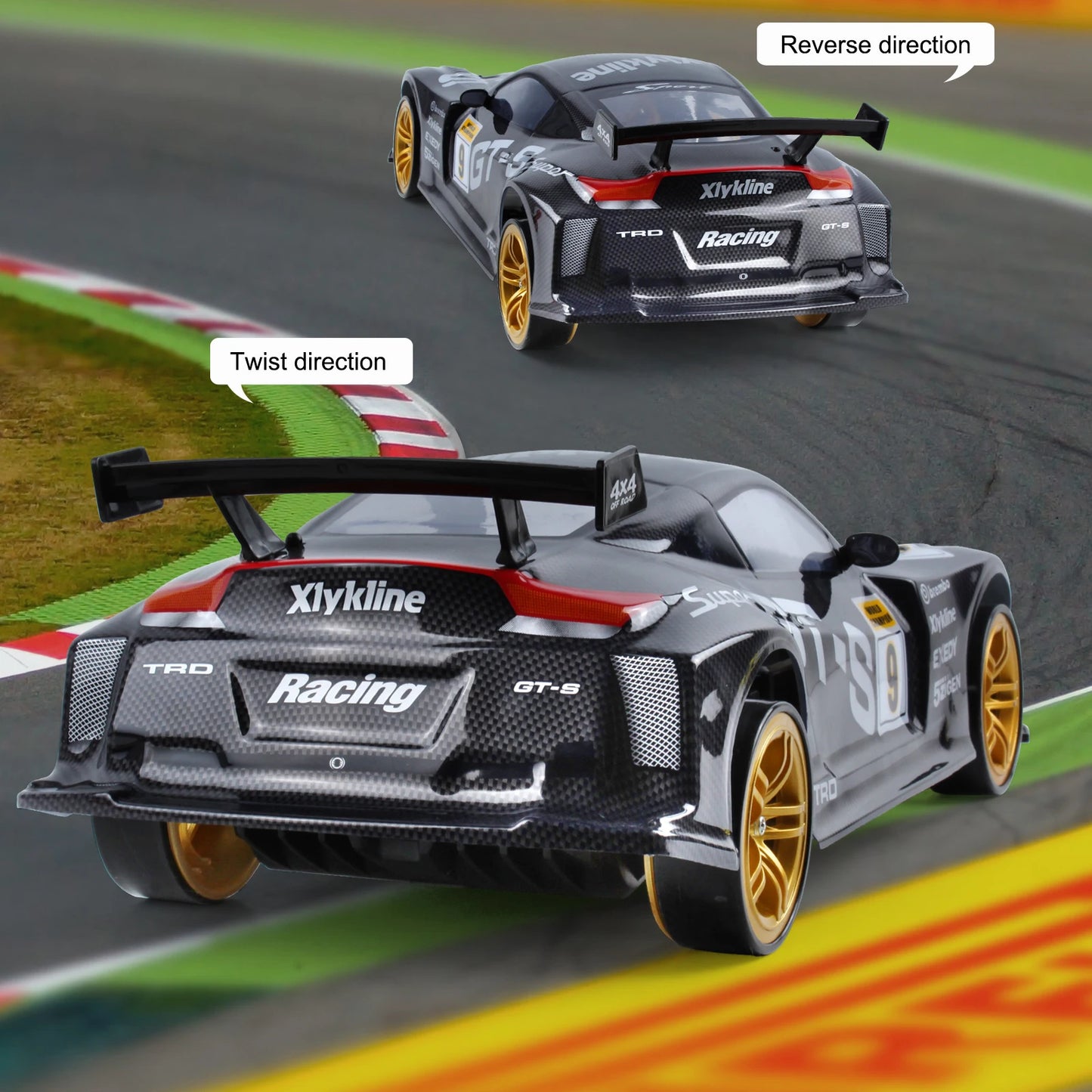 Remote Control Car 1:10 4wd 70km/H High Speed Drift Racing RC Car Simulation Gtr Car Toy Off-Road Rc Car Kids Toys