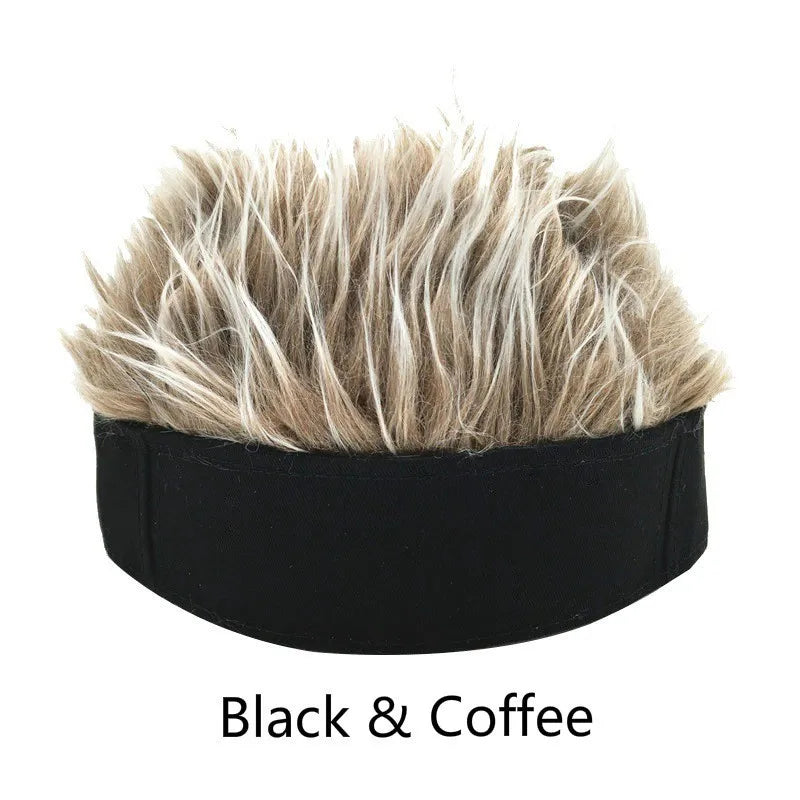 Mens Fashion Wig Cap Hip hop Adjustable Caps Cartoon Cosplay Hair Hat Role-playing Props Pullover Hat Band Vocal Hat Funny Gifts