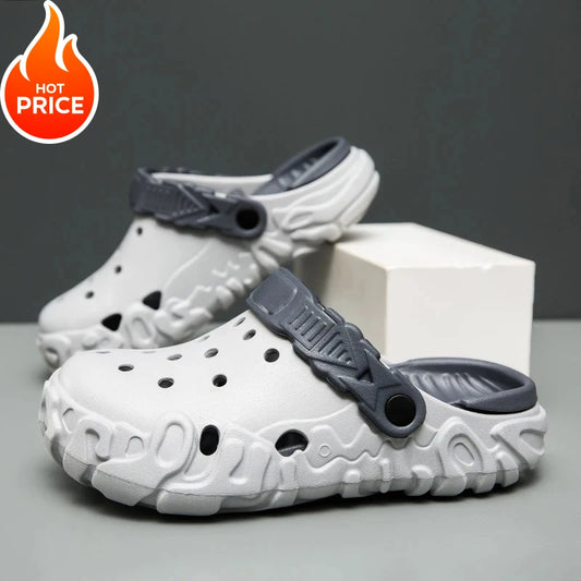 Mens Sandals 2026 New Design Summer Shoes for Men Casual Clogs Thick-bottom Anti-slippery Garden Shoes Outdoor Fashion Slippers