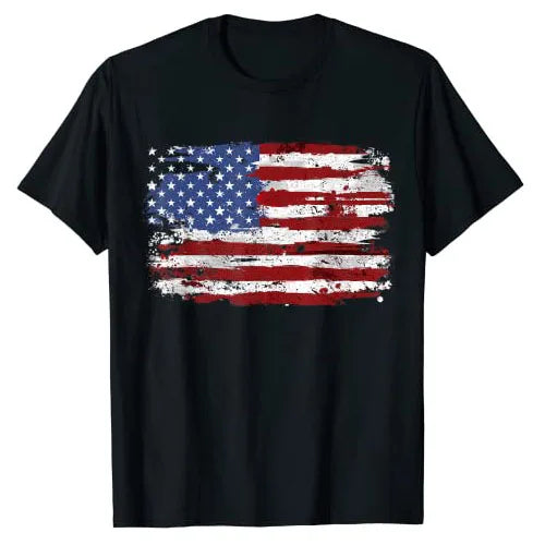 American Flag USA United States of America US 4th of July T-Shirt Funny Patriotic Graphic Tee Top Short Sleeve Men Women Clothes