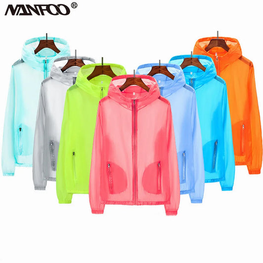 Summer UV Sun-Protection Large Sizes S-7XL Skin Thin Jackets Ultra Lightweight Couple Jackets Outdoor Riding Camping Jackets