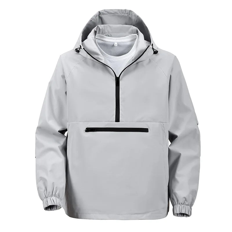 Men's Jacket Spring 2026 New Casual Versatile Fashion Hooded Tooling Jacket Top