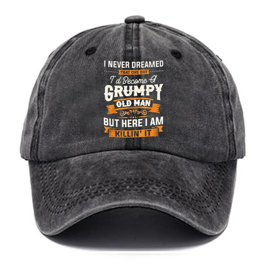 Men's baseball cap with fun printed patterns for daily leisure and outdoor travel equipment, hiking and camping hats