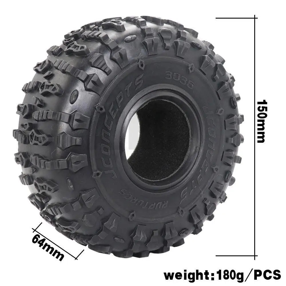 Remote Control Car 4 Pieces 2.2 "jconcepts Rubber Tires Tires For 1/10 Remote Control Crawler Wraith Trax Rr10 Scx10 Wrangler Wh