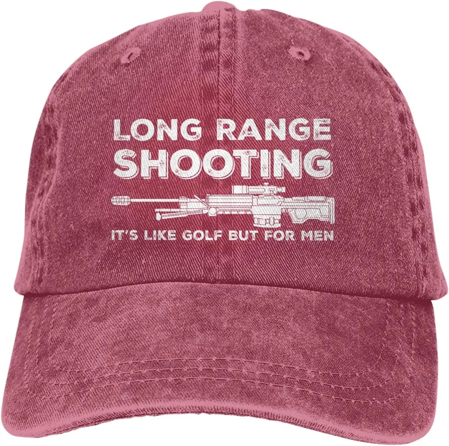 Funny Hat Long Ranges Shooting It's Like Golf But for Men Hat Men Dad Hats Cool Caps