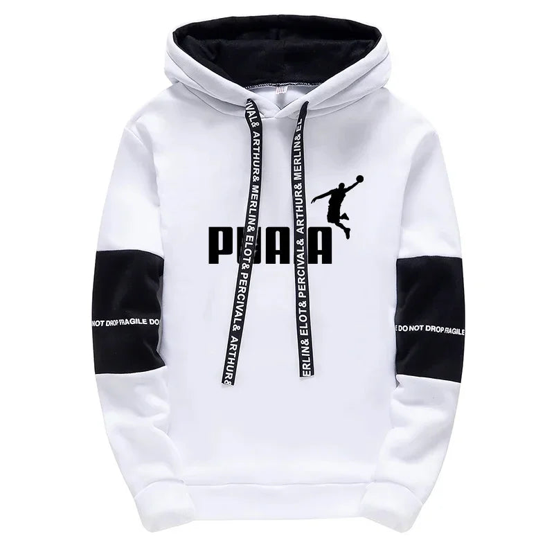 Men's Printed Tracksuit — Hoodie & Pants Gym Sports Jogging Set