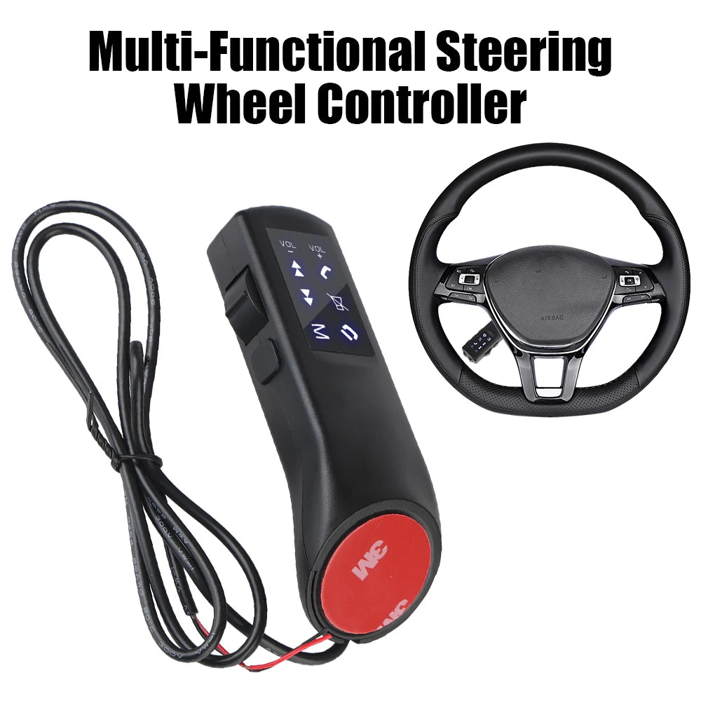 Remote Controller Car Steering Wheel Buttons 8 Keys 12V Wireless Control For Music Phone DVD Navigation Universal