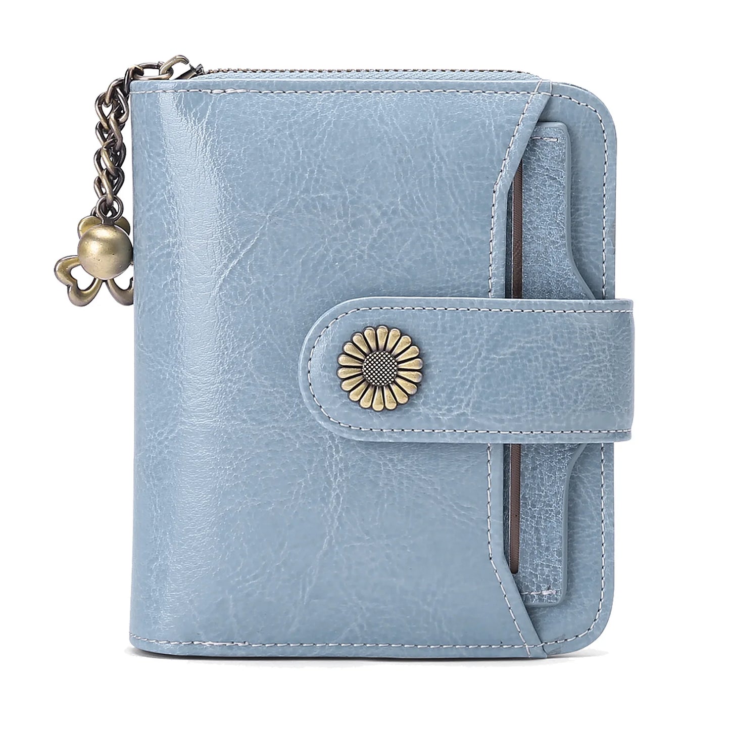 2025 Luxury Women Wallet Lady Split Leather Vintage Bifold Purse Female RFID Card Holder RetroCoins Bag Gift for Mom Box Packing