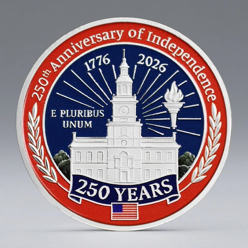 250 Years United States of America Collection Coin 1776-2026 250th Anniversary Gold Plated Souvenir Coin