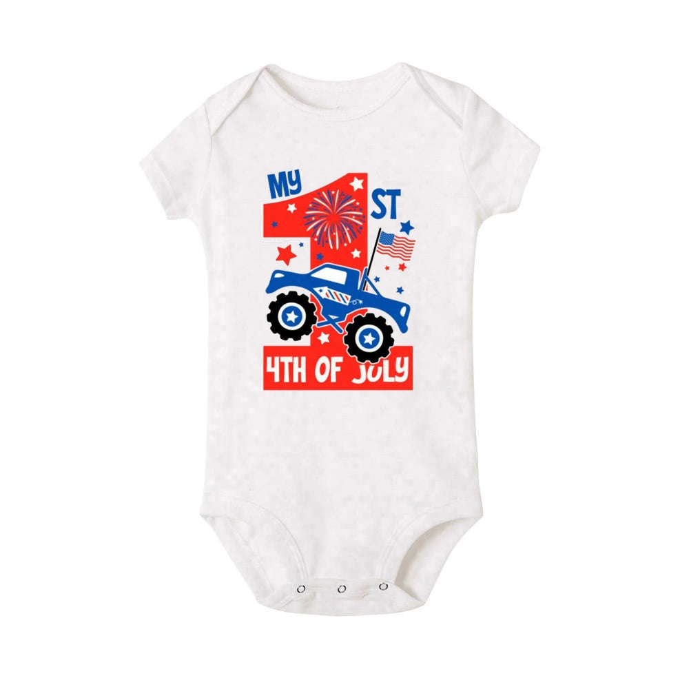 4th of July Printed Baby Romper Infant Independence Day Outfit Bodysuit Newborn Summer Jumpsuit Boys Girls Short Sleeve Clothes