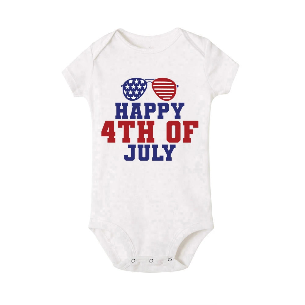 4th of July Printed Baby Romper Infant Independence Day Outfit Bodysuit Newborn Summer Jumpsuit Boys Girls Short Sleeve Clothes
