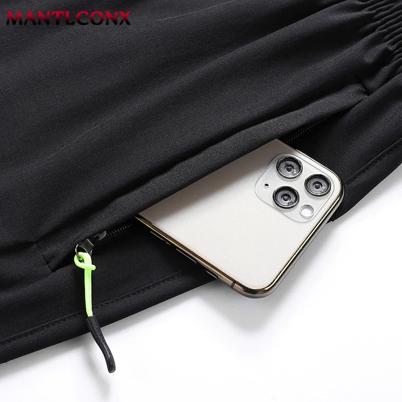 Quick Dry Shorts Men Summer Thin Short Pants Running Sports Bottom Gym Fitness Beach Zipper Pocket Loose Short Sweatpants Men
