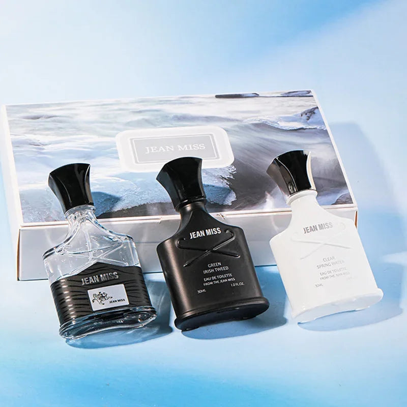 Perfume For Men Gift Box 3pcs Set Lasting Cologne Scent Fresh Natural JEAN MISS Brand Parfum Charming Man Perfumes Hombres