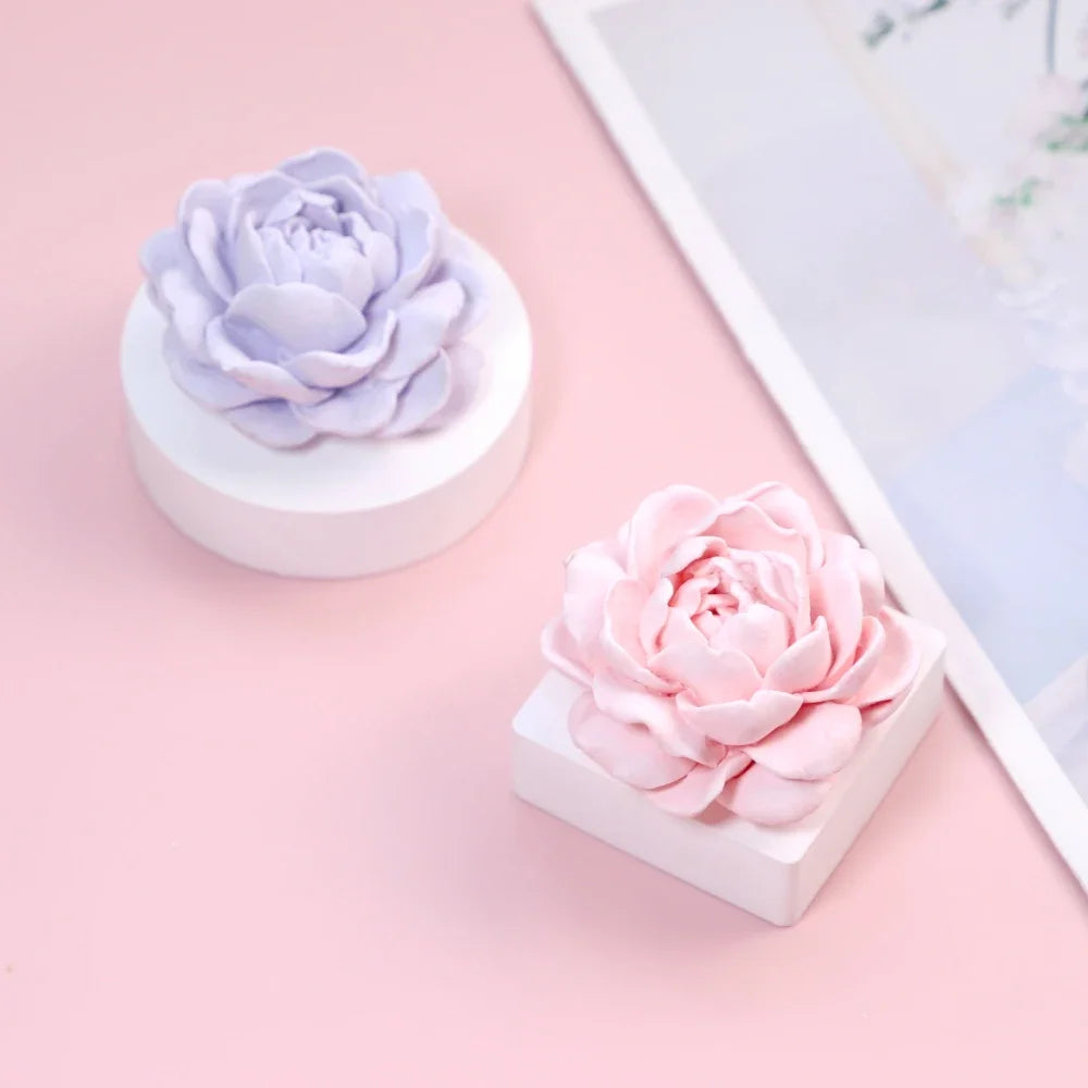 Stack Petal Peony Silicone Candle Molds Jasmine Resin Gypsum Moulds Rose Flower Chocolate Mother’s Day Gifts Birthday Cake Decor