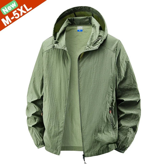 Fast Ship Summer Jackets Men Hooded Windbreaker Coats Camping Sunscreen Clothing Men Ultrathin Fishing Wearing Man Sportswear