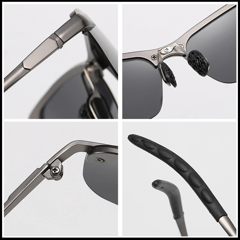 Men's Photochromic Polarized Sunglasses UV400 Day Night Vision Changing Color Chameleon Driving Fishing Eyewear