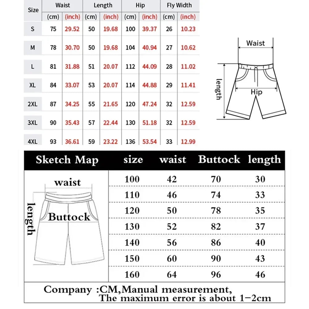 Summer Trend Shorts Mens Quick Dry Clothing Fashion Casual Short Pants No.22  Basketball Sweatpants Daily Loose Unisex Shorts