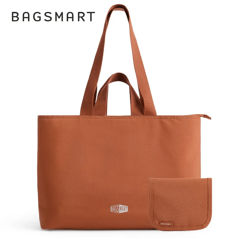 BAGSMART Large Capacity Tote Bag Multiple Pockets Mummy Bag Versatile Messenger Shoulder Bag Women Commuting Handbag