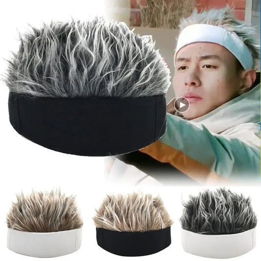 Mens Fashion Wig Cap Hip hop Adjustable Caps Cartoon Cosplay Hair Hat Role-playing Props Pullover Hat Band Vocal Hat Funny Gifts