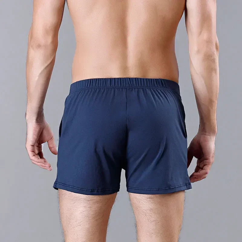 Mens Summer Loose Shorts Fashion Comfortable Cotton Boxers Shorts Men Breathable Home Short Sweatpants Casual Shorts