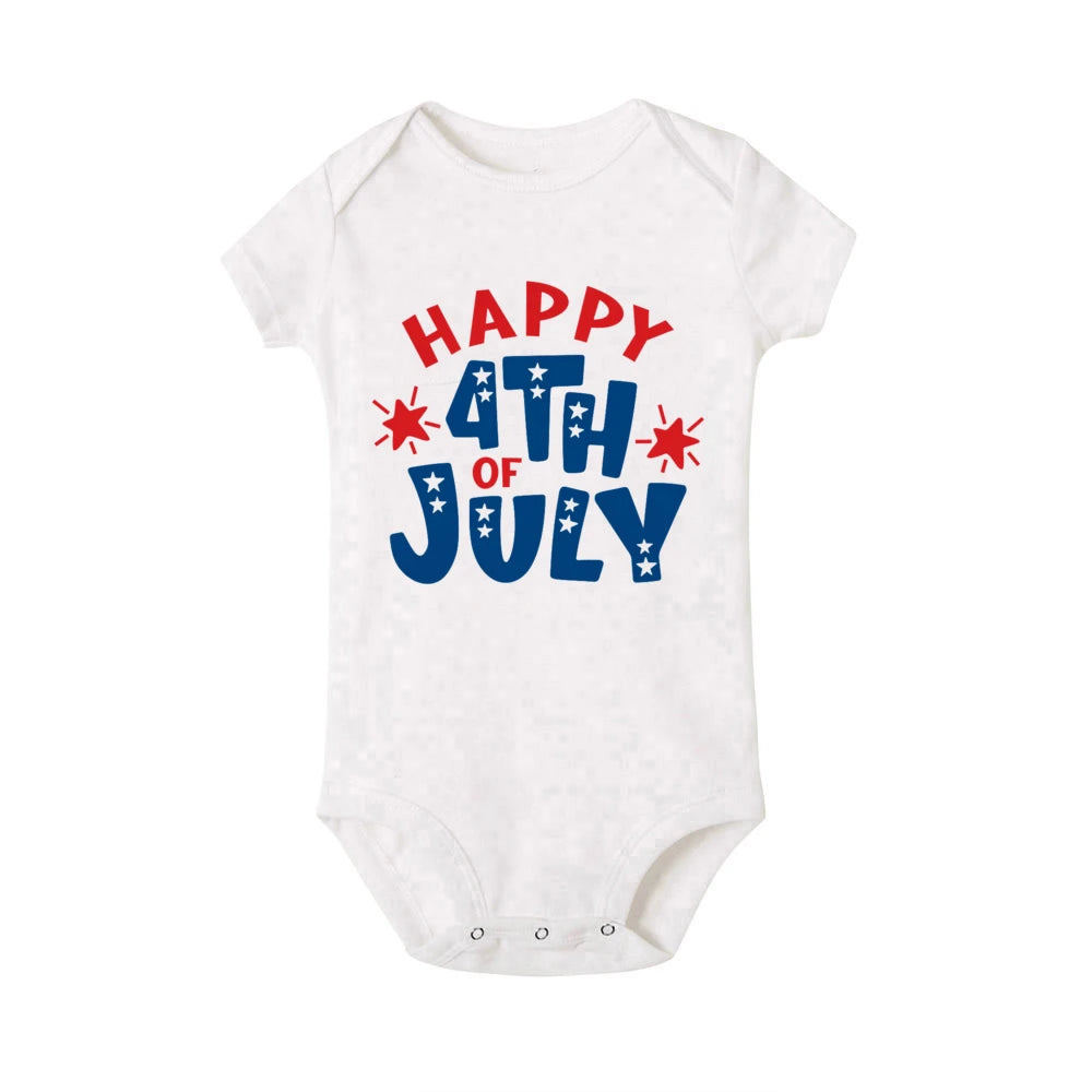 4th of July Printed Baby Romper Infant Independence Day Outfit Bodysuit Newborn Summer Jumpsuit Boys Girls Short Sleeve Clothes