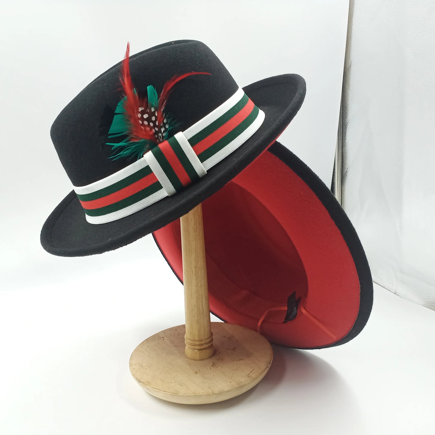 men hats feather men fedoras lady woolen felt church hat unisex  bowknot  jazz hat for men and women