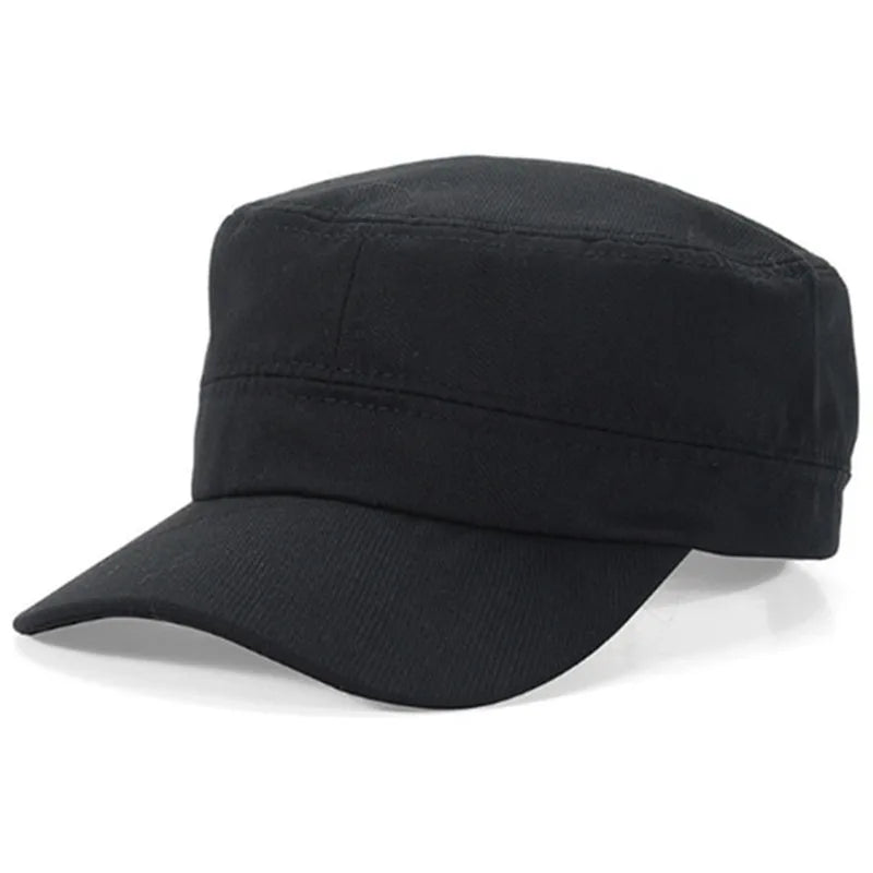 Hat Men's Flat Military Hat Is Simple And Versatile, Middle-Aged Hat Spring And Autumn Duck Tongue Casual Fashion New Style