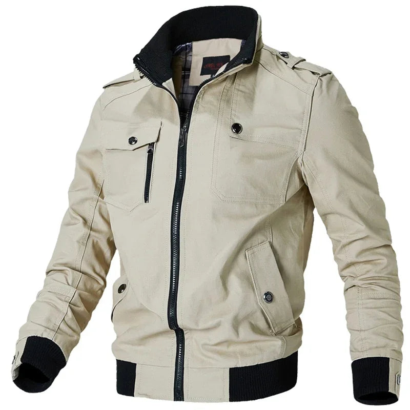 Mens Cargo Jackets New Fashion Bomber Jacket Mens Wear Simple British Style Warm Windproof Jacket and Coat Baseball Jacket Male