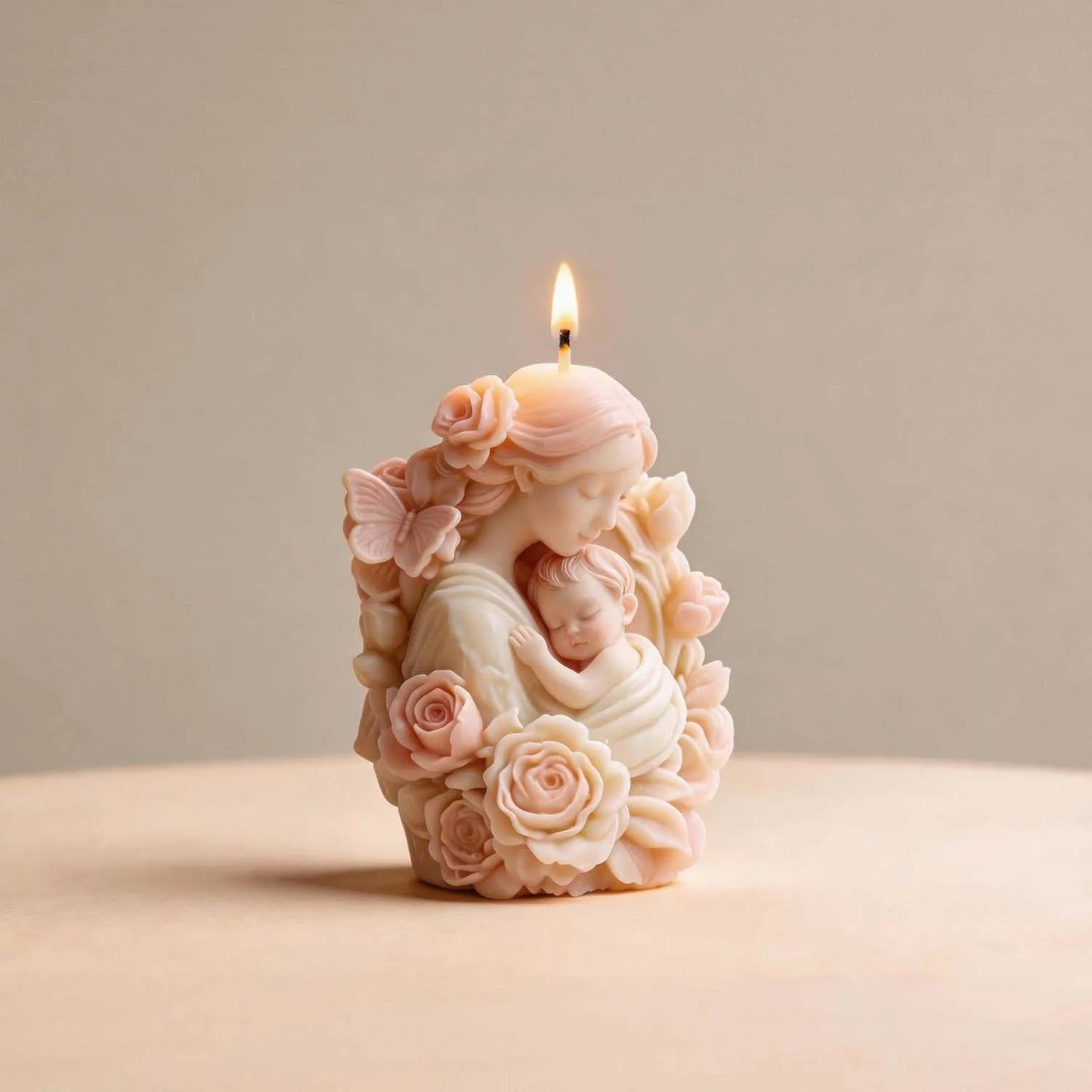 Resin Mold Non-Toxic Gypsum Ornament Mold Flower Mother Mold  For Home Decoration Candle Making Mother’S Day Gift