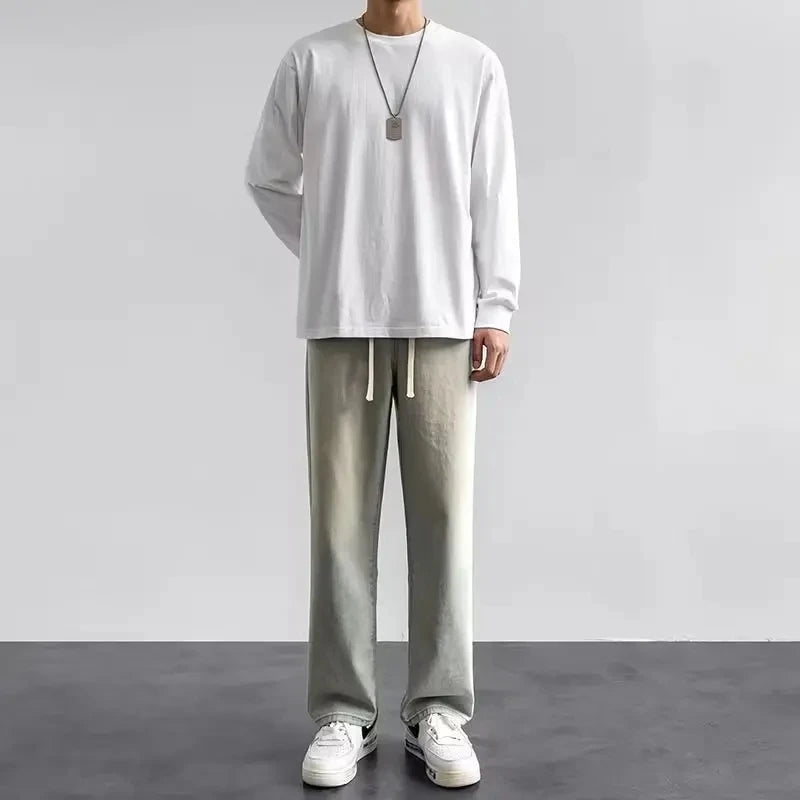 Mens Jeans Large Denim Jeans for Teens Trousers for Men Jean Baggy Pants Men's Fashion Man Male Streetwear Korean Men´s