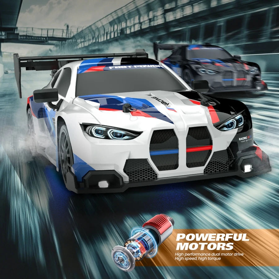 RC Drift Car 4WD Remote Control High Speed Racing Vehicle with LED Lights 2.4GHz Radio 4x4 Off-Road Truck Toy for Children Kids