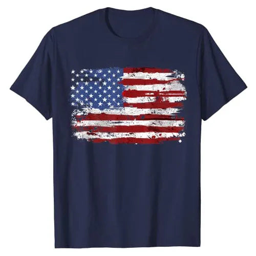 American Flag USA United States of America US 4th of July T-Shirt Funny Patriotic Graphic Tee Top Short Sleeve Men Women Clothes