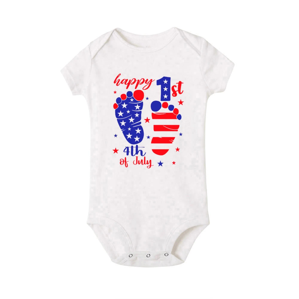 4th of July Printed Baby Romper Infant Independence Day Outfit Bodysuit Newborn Summer Jumpsuit Boys Girls Short Sleeve Clothes