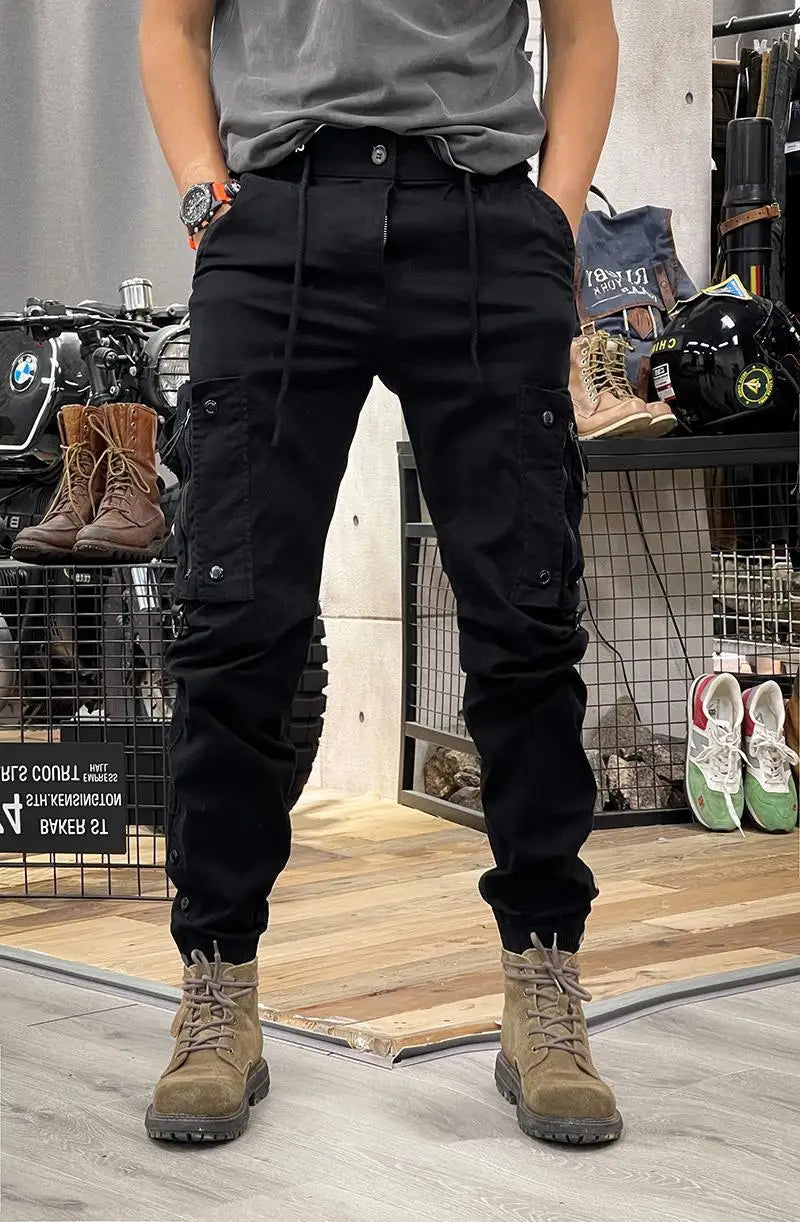 New Tactical Work Pants Men Outdoor Cargo Trousers Multi-pocket Zipper Joggers Autumn Spring Outdoor Workwear Hiking Trousers