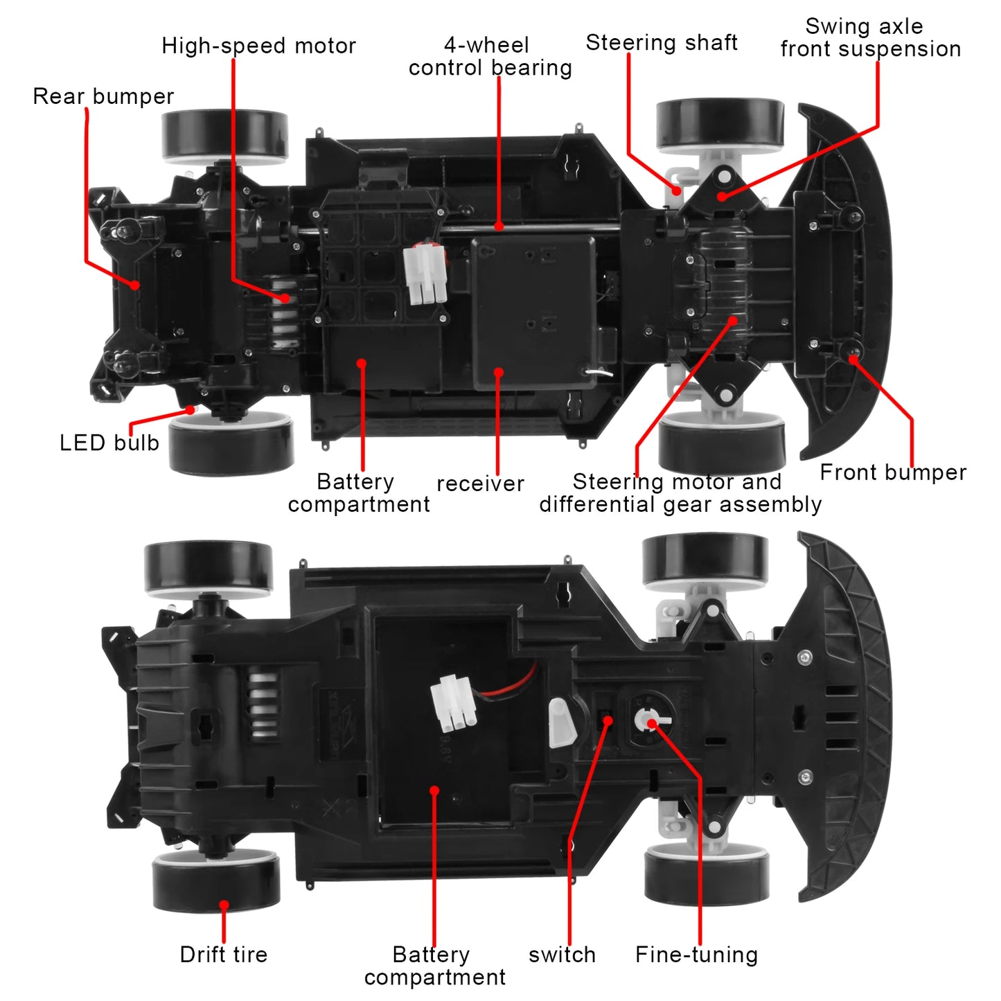 Remote Control Car 1:10 4wd 70km/H High Speed Drift Racing RC Car Simulation Gtr Car Toy Off-Road Rc Car Kids Toys