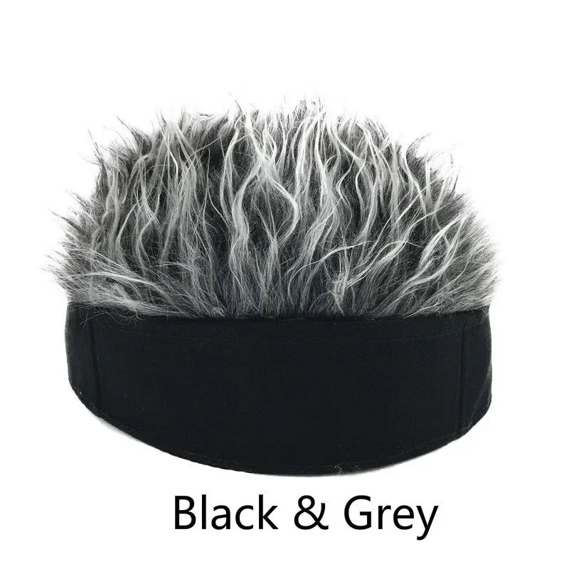 Mens Fashion Wig Cap Hip hop Adjustable Caps Cartoon Cosplay Hair Hat Role-playing Props Pullover Hat Band Vocal Hat Funny Gifts